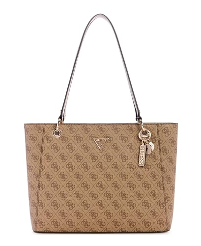 GUESS Damen Noelle Ii Tote Tragetasche, Schultertasche, Latte-Logo