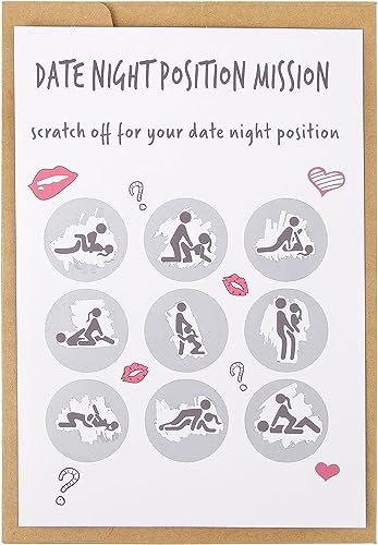 CL&MH Freche Rubbelkarte - Geburtstags-Rubbelkarte - Sexpositionen - Sex-Rubbelkarte - Geschenk für ihn - Freundgeschenk - Paare-Rubbelkarte