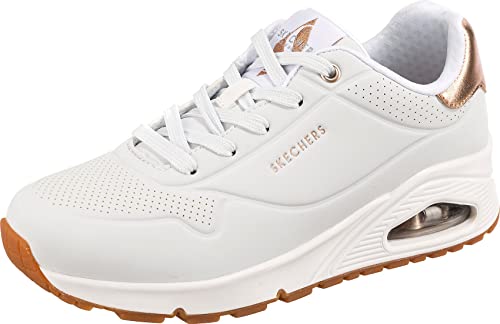 Skechers Damen UNO Golden Air Sneakers, White Durabuck Mesh Trim, 39 EU