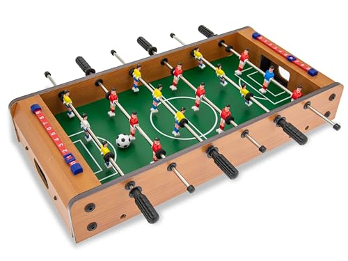Teorema 68593 - Tischfußball aus Holz - Kompaktes Fußballspiel für Kinder und Erwachsene