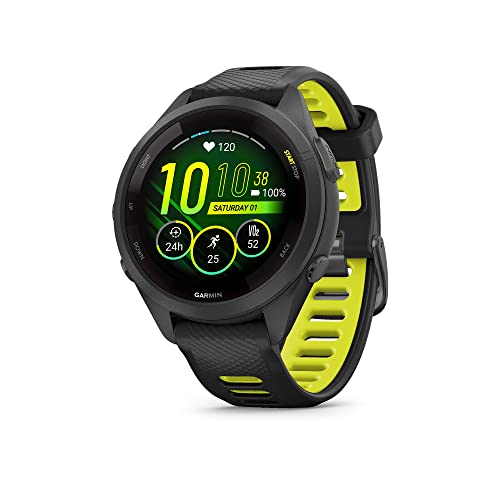 Garmin Unisex Forerunner® 265S GPS Uhr, schwarz-zitronengelb, OneSize