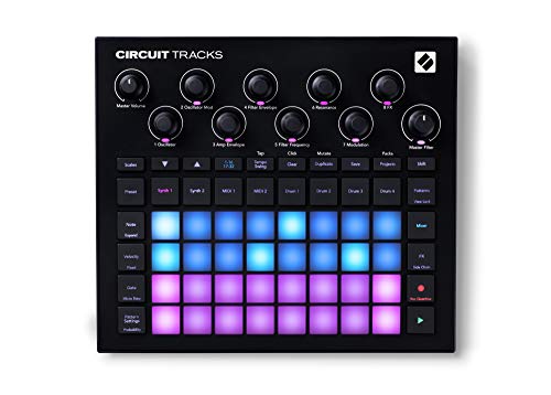 Novation Circuit Tracks: Groovebox-Sequenzer mit Synthesizer-, MIDI- und Drum-Spuren für die elektronische Musikproduktion.