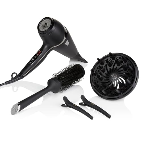 ghd Air Föhn Set mit Diffusor in Schwarz - Haartrockner für Salon-Finishes, 2x schnelleres Trocknen, reduzierter Frizz - Für alle Haartypen