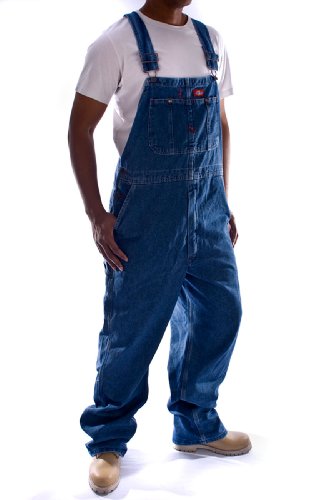 Dickies, Herren, Dickies Denim-Latzhose in Washed-Optik, STONEWASHED INDIGOBLAU, 34W / 30L