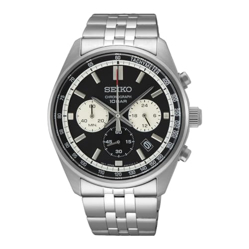 Seiko Herren Uhr Chronograph Quarz mit Edelstahlband SSB429P1
