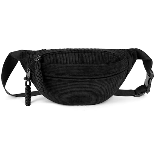 Aucuu Umhängetasche Damen, Cord Bauchtasche, Gürteltasche Damen, Bauchtasche Klein, Cord Crossbody Bag, Brusttasche Bum Bags, Sport Hüfttaschen für Outdoor Reise Laufen Schule