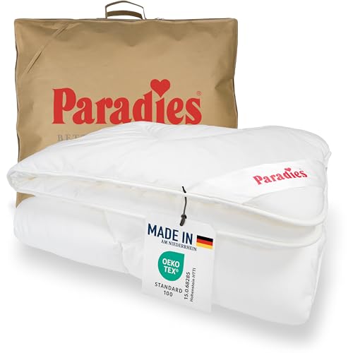 PARADIES Ganzjahresdecke 135x200 cm - Prima Bio, Öko-Tex 100 Klasse 1, medizinisch getestet, kuschelige + atmungsaktive Bettdecke 135x200, Steppdecke