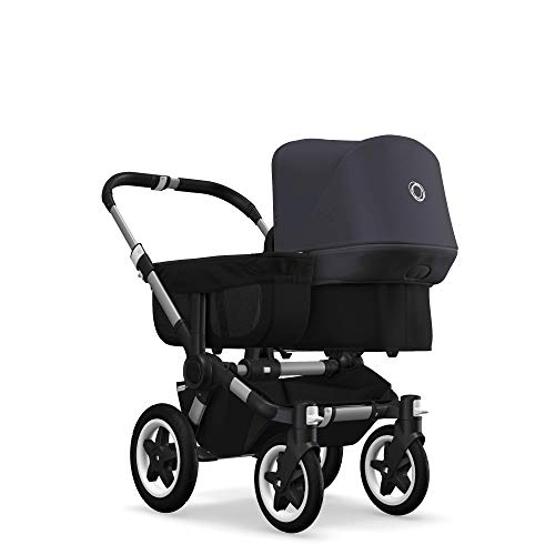 Bugaboo Donkey 2 Mono, Erweiterbarer 2-in-1 Erstlings- und Kinderwagen, Schwarz/Steel Blue