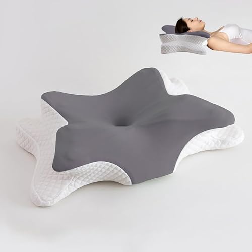 Zofory Orthopädisches Kissen, Seitenschläferkissen, Nackenstützkissen, Kopfkissen Nackenschmerzen, Memory Foam Kissen, Ergonomisches Kopfkissen, für Seiten Rücken & Bauchschläfer -Schmetterlingsform