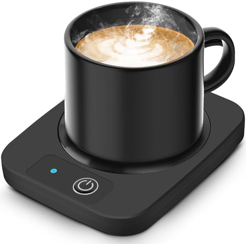 Kaffeetassenwärmer, Smarter Kerzenwärmer, Elektrischer Tassenwärmer mit Aluminium-Metallplatte für Büro, Schreibtisch-Accessoires, Getränkewärmer für Kakao, Milch, für Kollegen und Freunde
