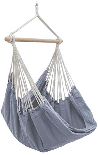 AMANKA XXL Hängesessel 185x130 cm bis 150 kg belastbar - Hängesitz für 2 Personen - Outdoor Indoor - Hängestuhl Gartenmöbel - Schaukel Erwachsene Jugendzimmer Balkon Terrasse - Sitzsack zum Hängen
