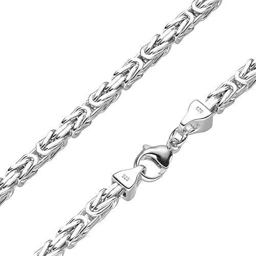 SchmuckForever KettenKauf Königskette 5mm 925 Silber massiv - Länge Wählbar - Collier Halskette oder Armband (55, Zentimeter)