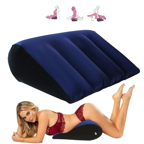 Sex Lendenkissen Sex Kissen, Sexspielzeug Liebeskissen für Paare - Aufblasbares Lendenkissen mit Dreieck-Form für Sexstellungen, Erotik Keilkissen & Positionierungs-Hilfe für Paare, Männer und Frauen