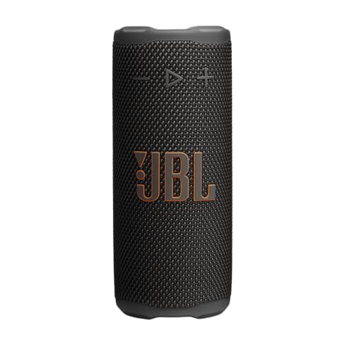 JBL Grip Kompakter Bluetooth Lautsprecher, JBL Pro Sound mit AI Sound Boost, IP68 Wasser- und Staubdicht, Umgebungslicht, Bis zu 14h Wiedergabe, Auracast Multi-Speaker, JBL Portable App, Schwarz