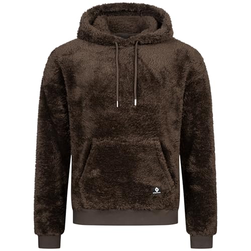 Höhenhorn Bärg Hoodie Teddyfleece Herren Kapuzen Braun Gr. L