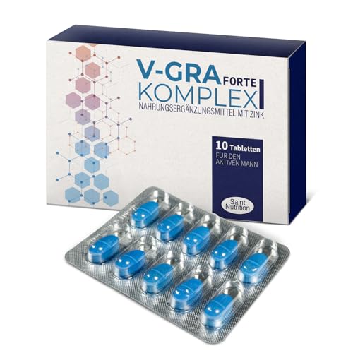 NEU: Saint Nutrition® V-GRA Forte Komplex für den Mann - extra stark hochdosiert mit Maca, L-Arginin und Zink – mit sofort verfügbarer Premium-Formel für Männer