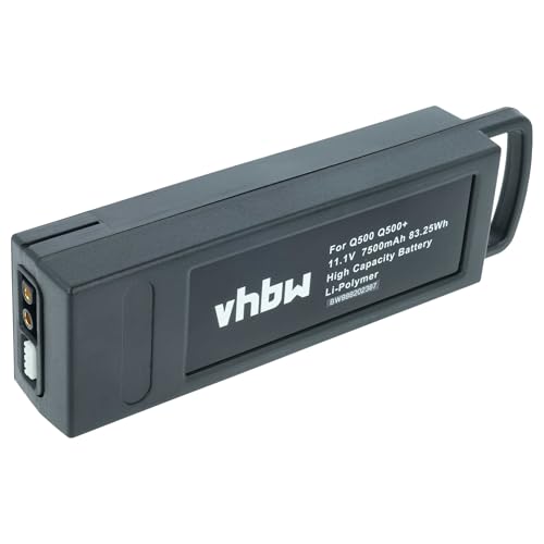 vhbw Akku Ersatz für Yuneec YUNQ500105 für Drohne Multicopter Quadrocopter (7500 mAh, 11,1 V, Li-Polymer)