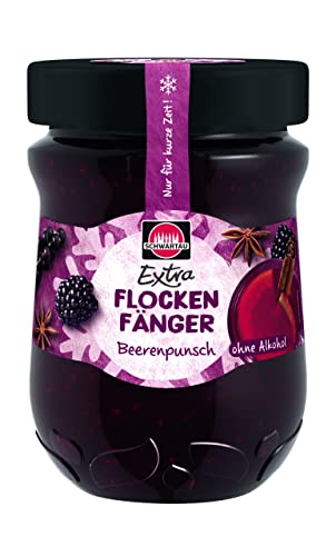Schwartau Extra Flockenfänger Beerenpunsch | Winterkonfitüre mit Beeren & winterlichen Gewürzen | Für ein besinnliches Frühstück & festliche Backideen | Genuss im 340 g Glas