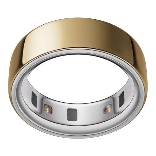 Oura Ring 4 - Gold - Größe 8 - Smart Ring | Messen Sie zuerst mit Oura Ring 4 Sizing Kit | Sleep Tracking Wearable - Herzfrequenz - Fitness Tracker - Bis zu 8 Tage Batterielaufzeit