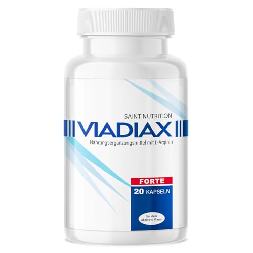 Saint Nutrition® VIADIAX – Sofortwirkung - Extra stark abgestimmt auf die Bedürfnisse für Männer - Hochdosiert mit Maca, L-Citrulin und L-Arginin - für den abenteuerlustigen Mann - 20 Kapseln