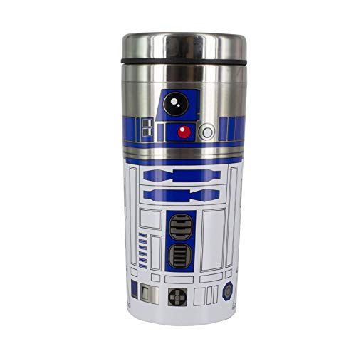 Paladone R2-D2 Reisekanne - Offiziell lizenziert, Star Wars Edelstahl-Thermobecher, Geschenk für Lucas-Film-Fans, 450 ml (15 Fl Oz)