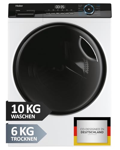 Haier I-PRO SERIE 3 Waschtrockner HWD100-B14939 I Waschmaschine Trockner Kombi I 10kg Waschen & 6kg Trocknen I Energieklasse A, Kombiklasse D I 1.400 U/Min. & leiser Direktantrieb I Washer Dryer