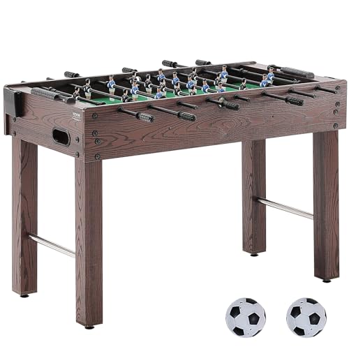 VEVOR Kickertisch 48 Zoll, Tischkicker Tischfußball für Zuhause, Familie und Spielzimmer, Fußball mit Kickertisch-Set, inklusive 2 Bällen und 2 Getränkehaltern