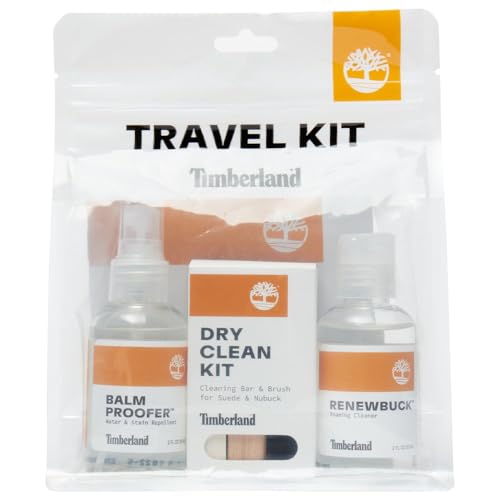 Timberland Travel Kit – Schuhpflege-Set mit Imprägnierspray, Schaumreiniger & Reinigungs-Kit