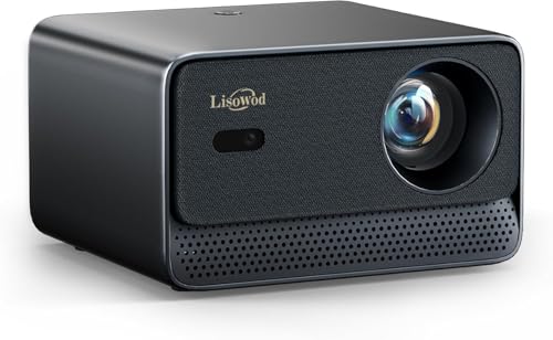 Beamer-4K [1000+ Apps Compatible with Netflix, Browser & Live-TV | AI-Auto-Setup & CEC-Steuerung] 1080P 1400 ANSI Lisowod Smart Beamer WiFi 6, Bluetooth 5.3, Dolby Audio, Heimkino & Outdoor Projektor