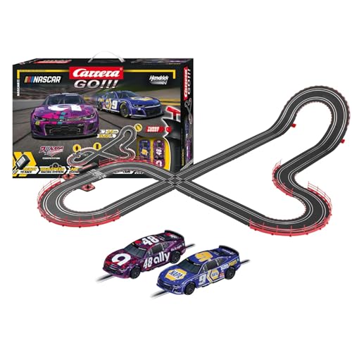 Carrera GO!!! Nascar 4.9 Rennbahn-Set I Rennbahn mit lizensierten Slotcars | bis zu 2 Spieler | Für Kinder ab 6 Jahren & Erwachsene
