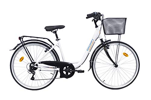 Denver Discovery Damen City Bike, 66 cm (26 Zoll), Weiß