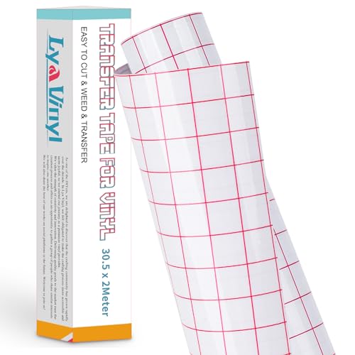 Transferfolie Plotter für Plotterfolie Vinyl 30,5 x 200 cm Übertragungsfolie Plotter for CRI-Cut, Silhouette Cameo, Cricut Transferfolie für Partydekoration, Becher, Fenster und Aufkleber