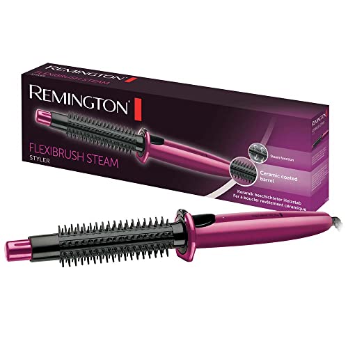 Remington Warmluftbürste (Dampffunktion für schonendes Styling) Rundbürste (Keramikbeschichteter Heizstab, 2 aufschiebbare Borstenreihen in unterschiedlichen Längen, Volumenstyler, Lockenstab) CB4N