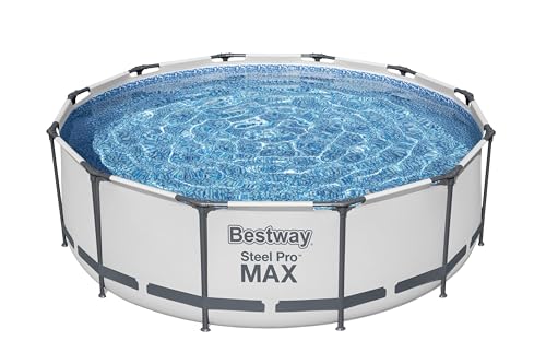Bestway Steel Pro MAX Ersatz Frame Pool ohne Zubehör Ø 366 x 100 cm, Rattan-Optik (Schokobraun), rund