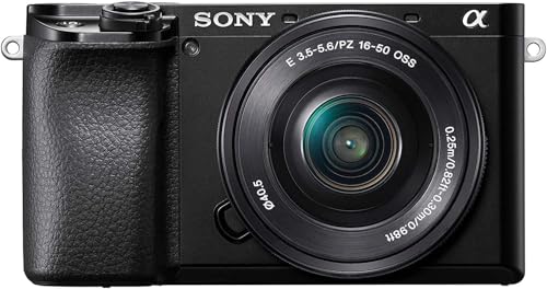 Sony Alpha 6100 | APS-C Spiegellose Kamera mit 16-50mm Power-Zoom-Objektiv | Schneller 0,02s Autofokus mit Augenerkennung für Mensch und Tier, 4K-Filmaufnahmen und neigbares Display | schwarz