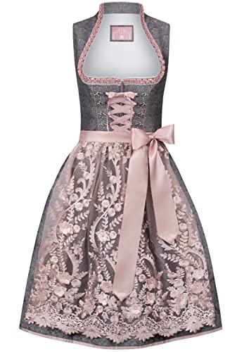 Stockerpoint Damen Marietta Midi Dirndl, Altrosa, 40