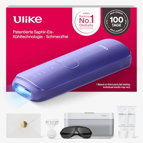 Ulike Air 3 Deluxe IPL Haarentfernung für Damen und Herren, Nahezu Schmerzfreien Ergebnissen, Alternative zur Laser-Haarentfernung, mit UV-Sterilisator & Aloe Gel (Purple)