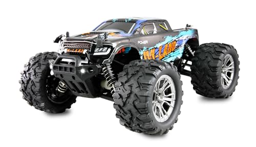 M-Land Monstertruck, RC ferngesteuert, 48km/h 4WD 1:16 RTR blau inkl. Fernsteuerung, Akku, Ladekabel