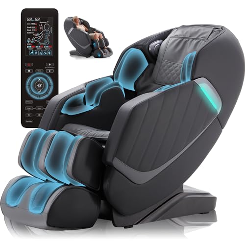 MeitFith Massagesessel Ganzkörpermassage 3D Massage Stuhl Shiatsu Massagestuhl Ganzkörpermassage Massagesessel mit Wärmefunktion, Schwarz