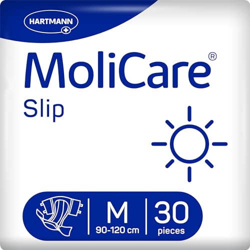 MoliCare® Slip Day - Windeln für Erwachsene bei mittlerer Harn- und Stuhlinkontinenz am Tag | zuverlässig, komfortabel & diskret | Größe M (90-120 cm Hüftumfang), 30 Stück
