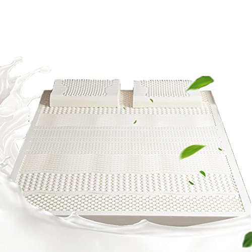 WKXTECZT 100% Natur-Latex Matratze,Kompression Und Keine Verformung, Wabenporenbelüftung, Weich Und Bequem,Naturkautschuk Matratze,4in,180x200cm(71x79in)