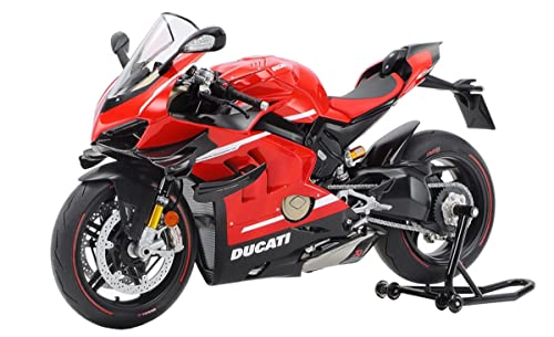 Tamiya 14140 1:12 Ducati Superleggera V4 - originalgetreue Nachbildung, Plastik Bausatz, Basteln, Modellbausatz, Zusammenbauen, unlackiert, Mehrfarbig