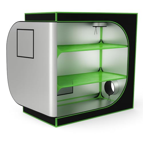 Weedness Dark Box Grow-Box für Indoor-Zucht 120x60x120 cm Propagator - Zuchtzelt Growschrank Growzelt Zuchtbox Gewächszelt Homebox lichtdicht