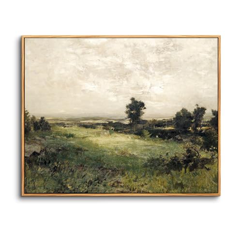 hyidecorart Vintage Leinwand Bilder mit Rahmen Holz, 20x25 cm Klein Wandbilder Wohnzimmer Natur Wildnis Landschafts Kunstdruck, Wanddeko Schlafzimmer Gemälde Desktop Badezimmer Büro Zimmer Esszimmer