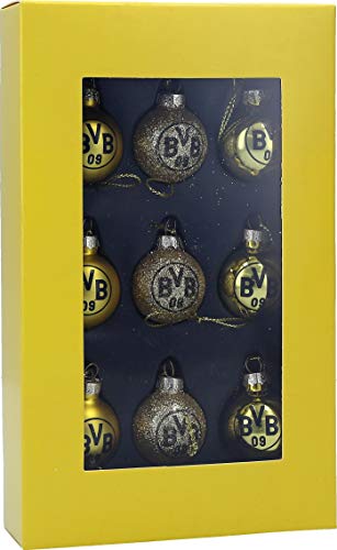 BVB Christbaumkugeln Mini - Weihnachtskugeln 9-er Set Borussia Dortmund