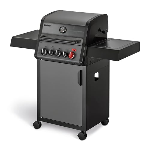 Enders Gasgrill Hyde 3 SIKR Turbo, 3-Brenner aus Edelstahl für kraftvolles direktes und indirektes Grillen, 800 °C Turbo Zone, Switch Grid, Infarot-Backburner und Seitenkocher #8040