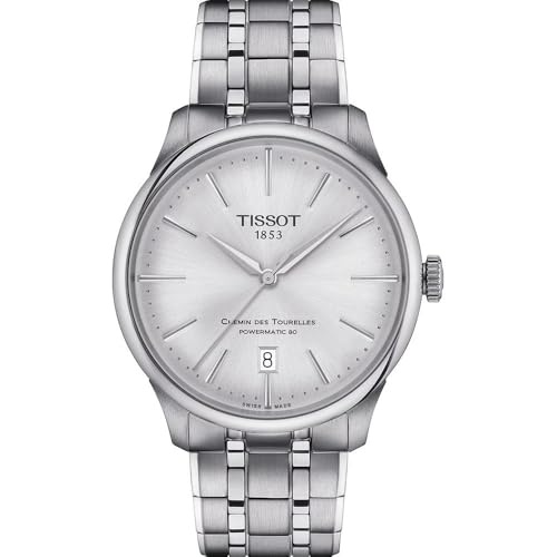 Tissot Herren Analog Automatik Armbanduhr Chemin des Tourelles Powermatic 80