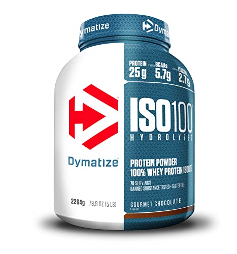 Dymatize ISO 100 Hydrolyzed Gourmet Chocolate 2264g - Whey Protein Hydrolysat + Isolat Pulver