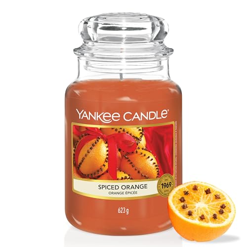 Yankee Candle Duftkerze im Glas (groß) | Spiced Orange | Brenndauer bis zu 150 Stunden