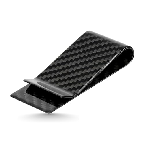 Carbon Fiber Geldklammer, Geldschein Organizer Herren Geldscheinklammer Schwarz,Money Clip zum Männer und Frauen für Geldscheine Visitenkarte Kreditkarte (Carbon Fiber)